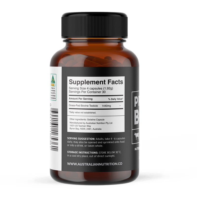 Primal Body - Grass Fed Bovine Testicle Supplement